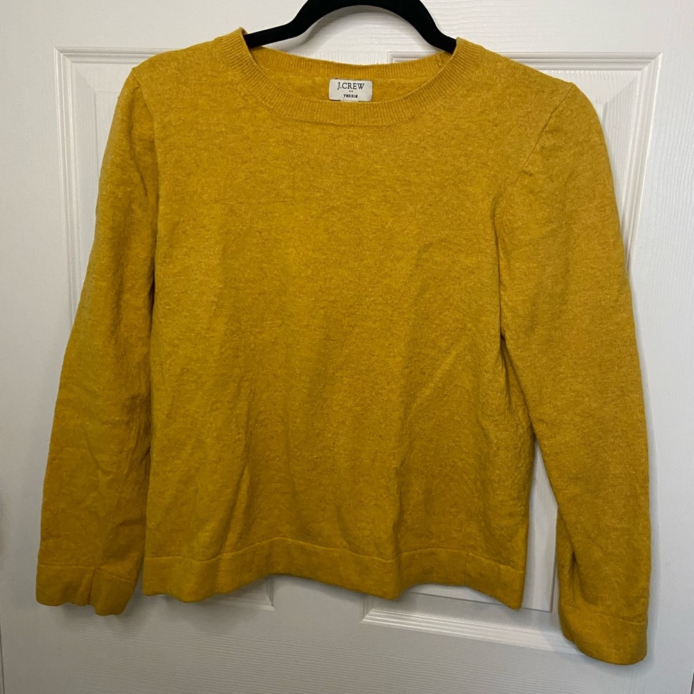 J Crew Teddie Cotton Wool Blend Crewneck Sweater Size L
